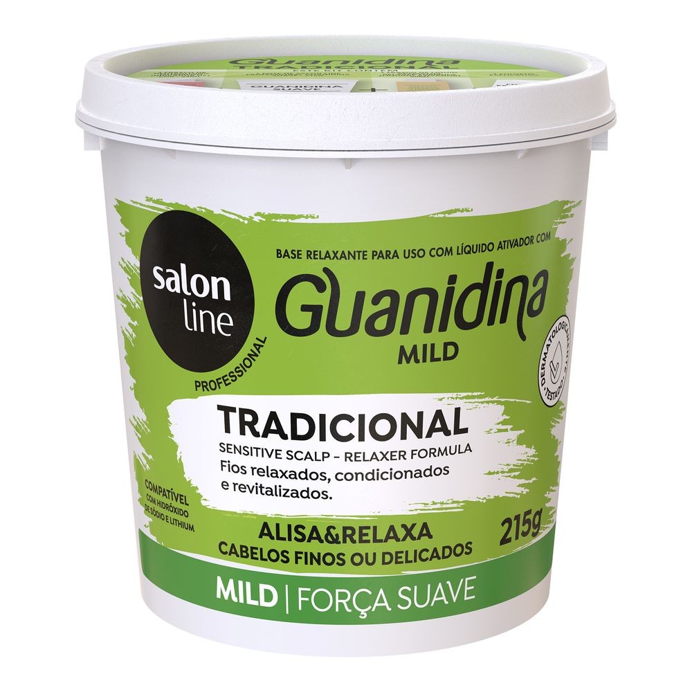 Creme Relaxante Salon Line Guanidina Tradicional Mild 215g - Beauty