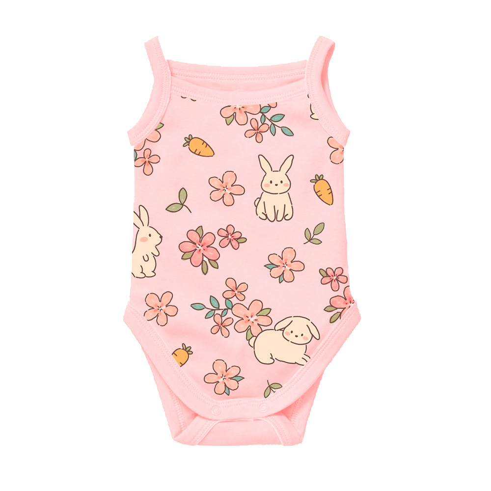 Body Bebê Regata de Alça Menina 100% Algodão Lindas Estampas em Oferta na Shopee