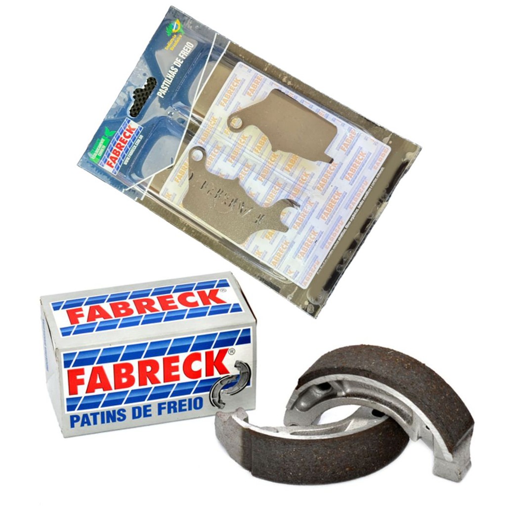 SAPATA PATIM LONA + PASTILHA DE FREIO HONDA BIZ 125 EX ANO 2025 2026 FBK
