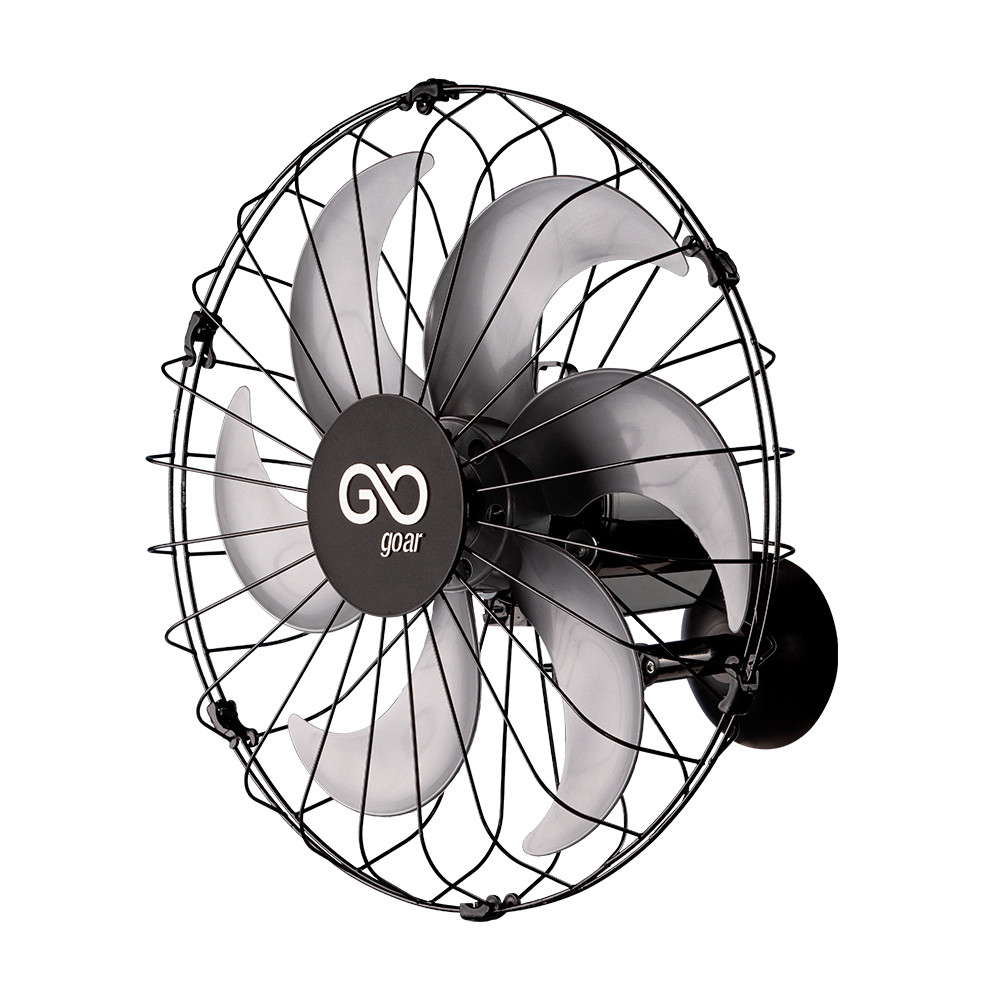 Detalhes do Ventilador de Parede 50cm Oscilante Preto com Grade Metálica Monofásico Goar V50PPRR2 (220V)