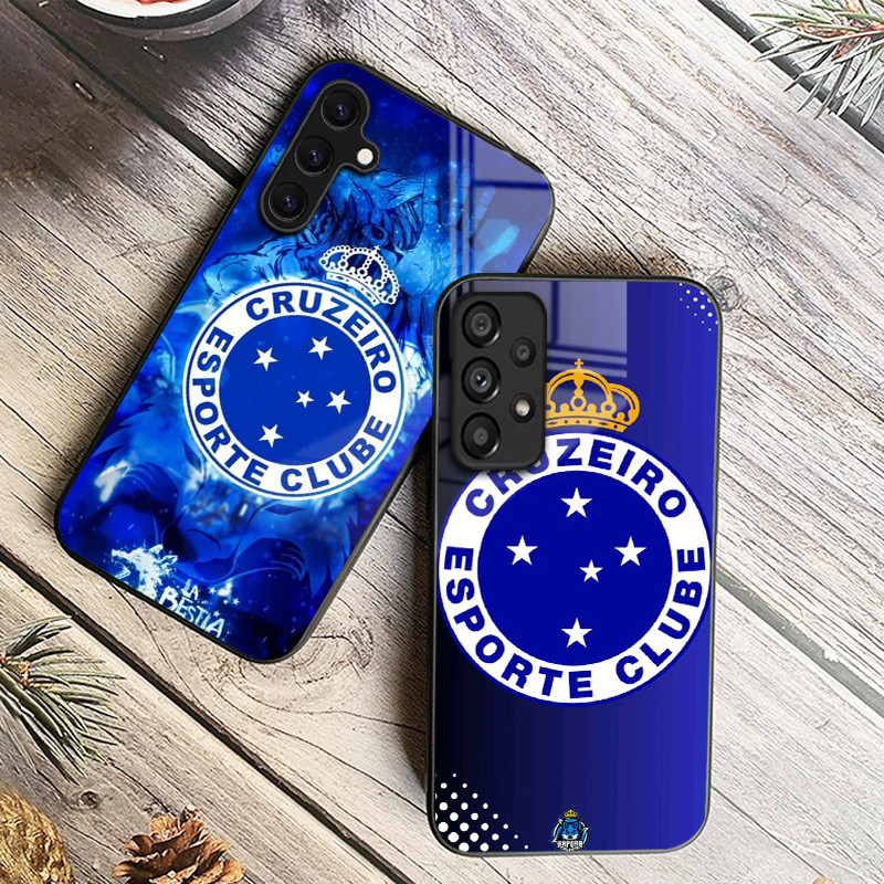 cruzeiro esporte club Fc 17 Capa De Telefone De Vidro Para Samsung Galaxy A14 A16 A30 A22 A32 A33 A34 A40 A42 A55 4G A52