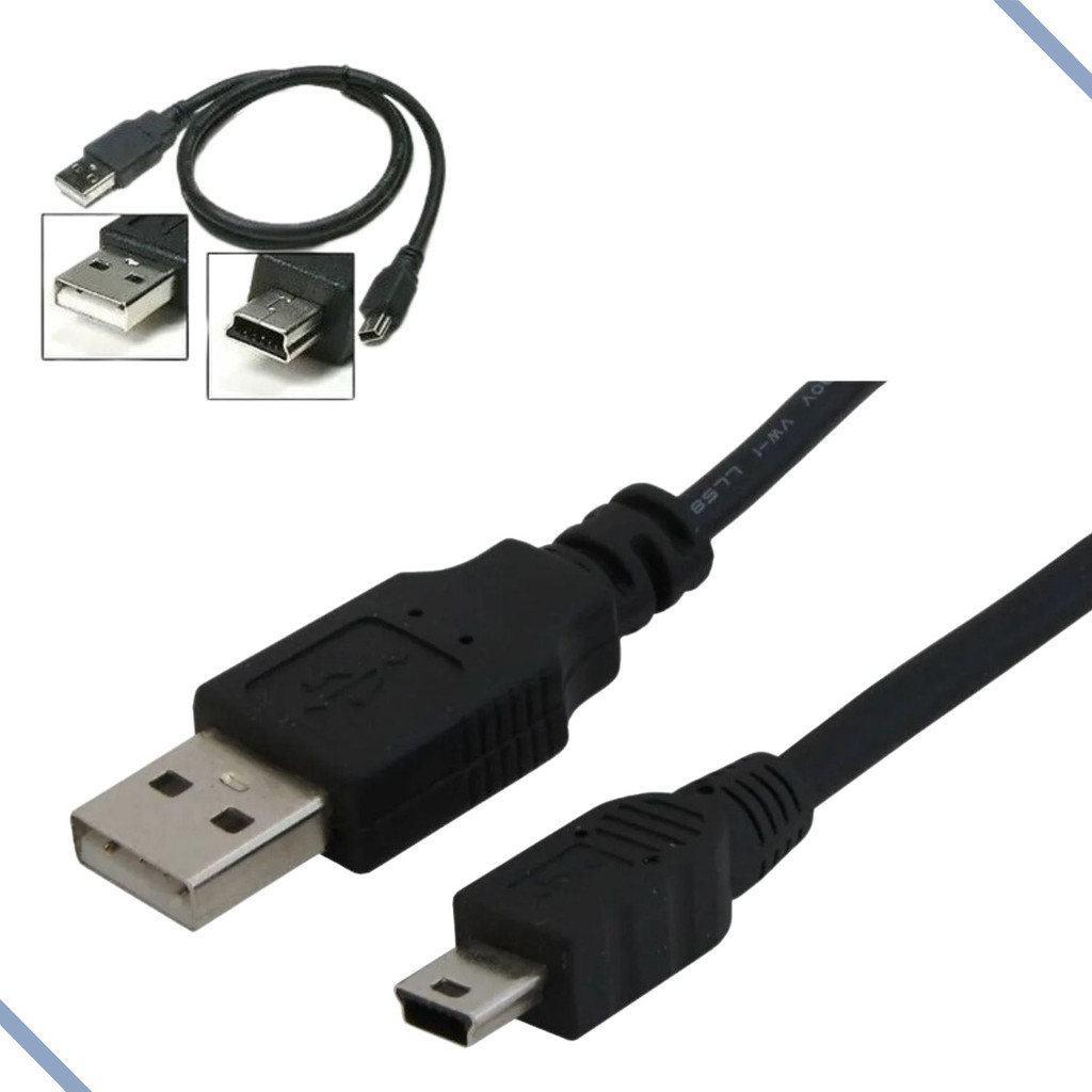 Cabo USB de Dados e Carregamento para GPS Garmin Nuvi – Modelos 30 40 50 52 54 200 205