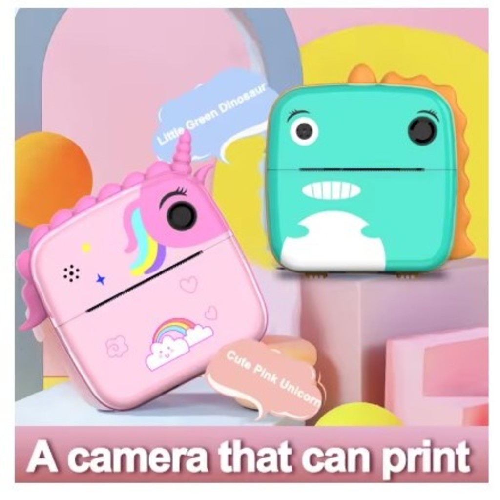 Câmera Infantil Instantânea 40mp Hd Vídeos Full Hd  Impressão Térmica