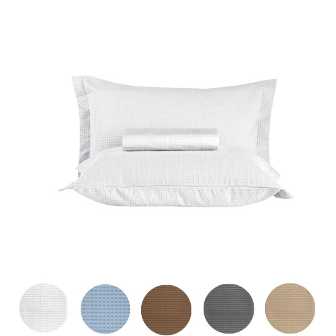 Kit Colcha Piquet Favo Casal Teka Gênova 220X240 100% Alg