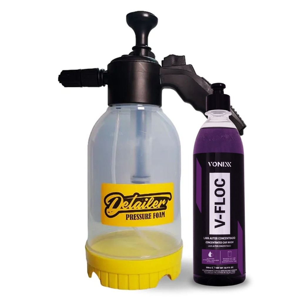 Pulverizador Snow Foam Manual Pressure Foam Detailer + V-Floc 500ML