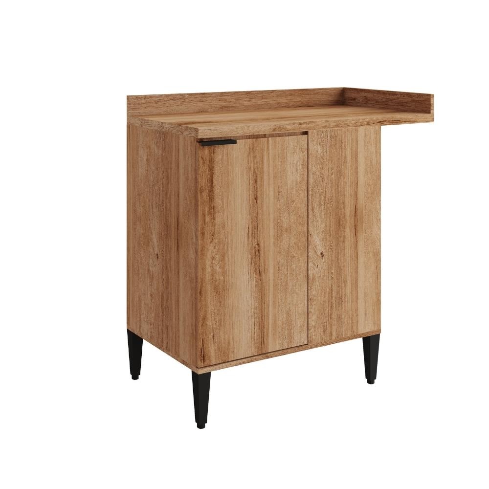 Balcão de Cozinha Canto Miami 1 Porta Com Tampo Carraro Freijó em Oferta na Shopee