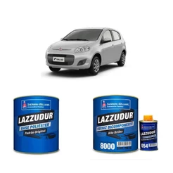 KIT TINTA AUTOMOTIVA PRATA BARI+ VERNIZ 8000 BI COMP 0,9 LAZZUDUR