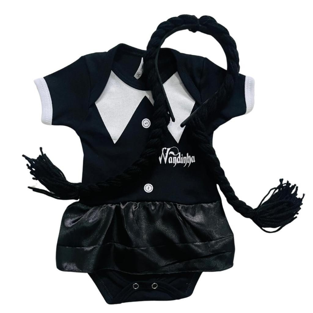 Body  Temático Mesversário Família Addams Wandinha