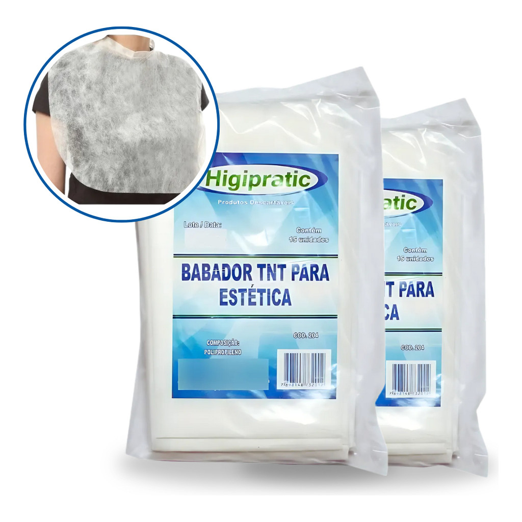 Babador Tnt Para Estética, Odonto, Salão Higipratic - 30 Un em Oferta na Shopee