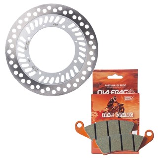 Disco de Freio Dianteiro Tornado 250 / Crf 230 / Xr 200 + Pastilhas Diafrag (Cerâmica) em Oferta na Shopee