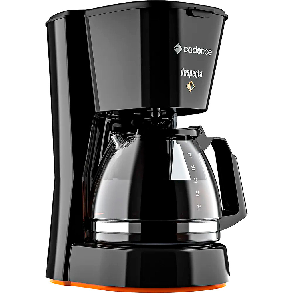 Cafeteira Elétrica Desperta Contrast Cadence CAF338 750ml Café Preta Compacta Com Filtro 127V 220V