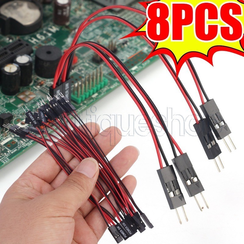 Cabo De Extensão De Alimentação De 2 Vias-Interruptor De Computador SW Pinos-Divisor De Botão Liga/Desliga/Reinicializaç