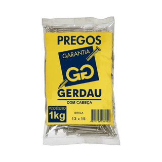 Prego com Cabeça POL 13x15-1.1/4x15 1kg Gerdau em Oferta na Shopee
