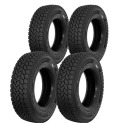 Kit 4 Pneus 215/75R17.5 Borrachudo Misto 16 Lonas 135/133J Robusto A2 Xbri