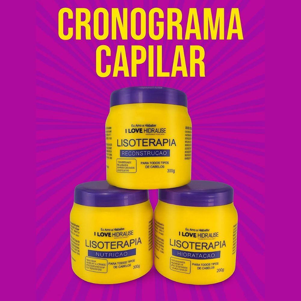 CRONOGRAMA Lisoterapia 300g Hidratação Nutrição Reconstrução em Oferta na Shopee