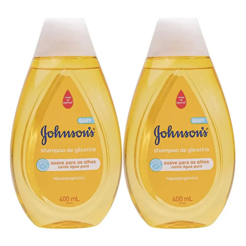 Kit 2 Shampoo Johnsons Baby Glicerina 400ml em Oferta na Shopee