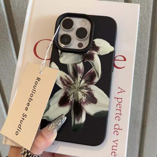 Capa De Telefone Flor De Lírio Branco Para iPhone 16 15 14 13 12 Pro Max Plus 16E X XR XS Macia De Couro em Oferta na Shopee