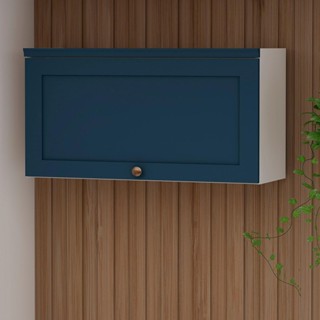 Armário de Cozinha Genialflex Iluminata 1 Pt 80 Cm Bco Azul em Oferta na Shopee