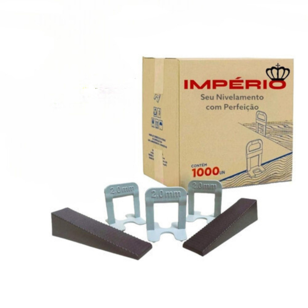 kit 1000 Espaçador  nivelador para porcelanato +120 Cunhas em Oferta na Shopee