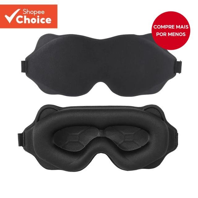 Máscara De Dormir Com Contorno 3D-Capa Blackout Para Os Olhos Viagens E Descanso Noturno