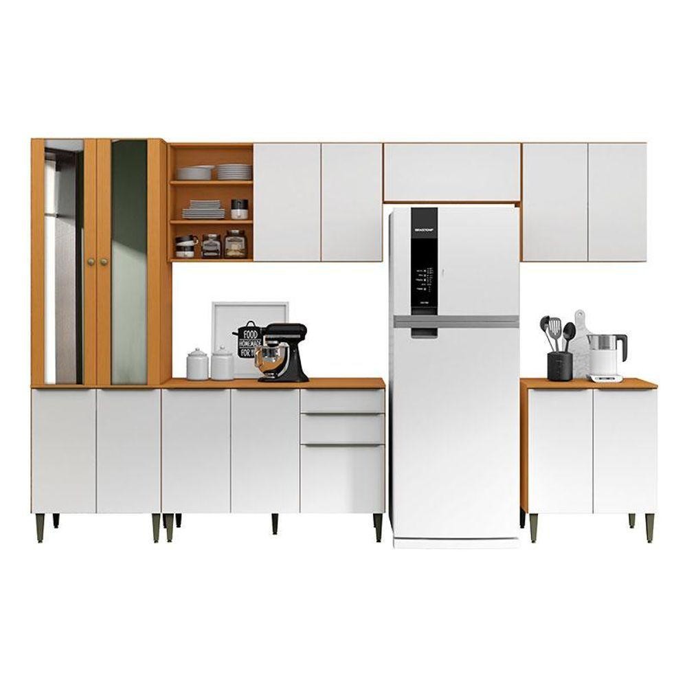 Cozinha Modulada Luana Composição 5 Cinamomo Branco - Aramóveis