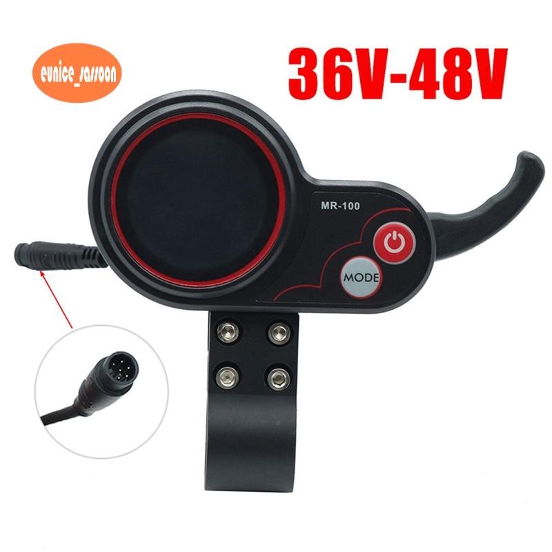 Painel 6Pin Do Medidor De Display LCD MR-100 Para Peças De Scooter Elétrica