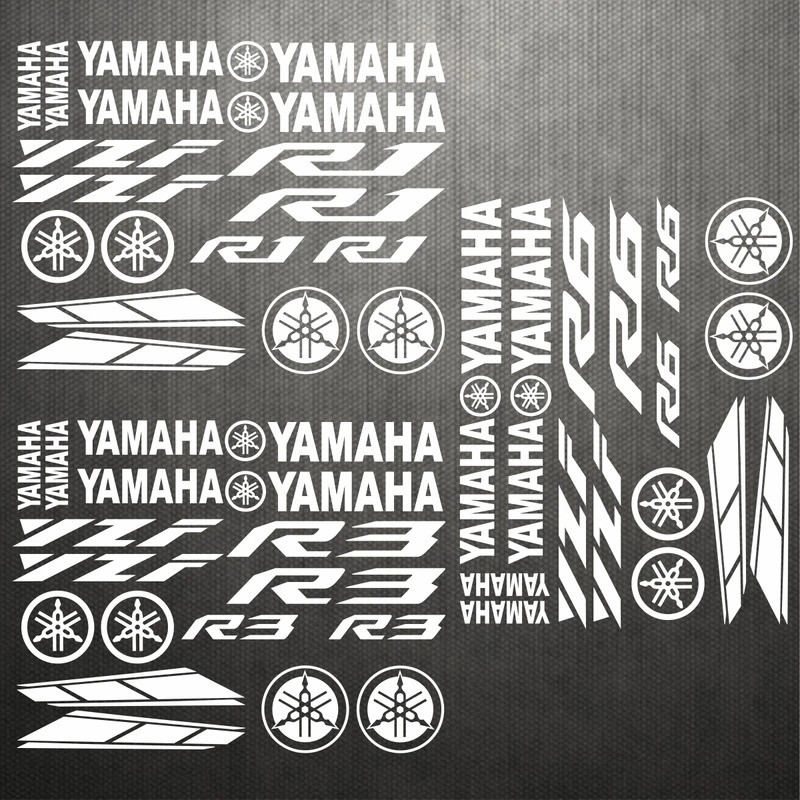 Yamaha R1 R3 R3 Logo Adesivo Motocicleta Decalque De Vinil Capacete Reflexivo À Prova D'água