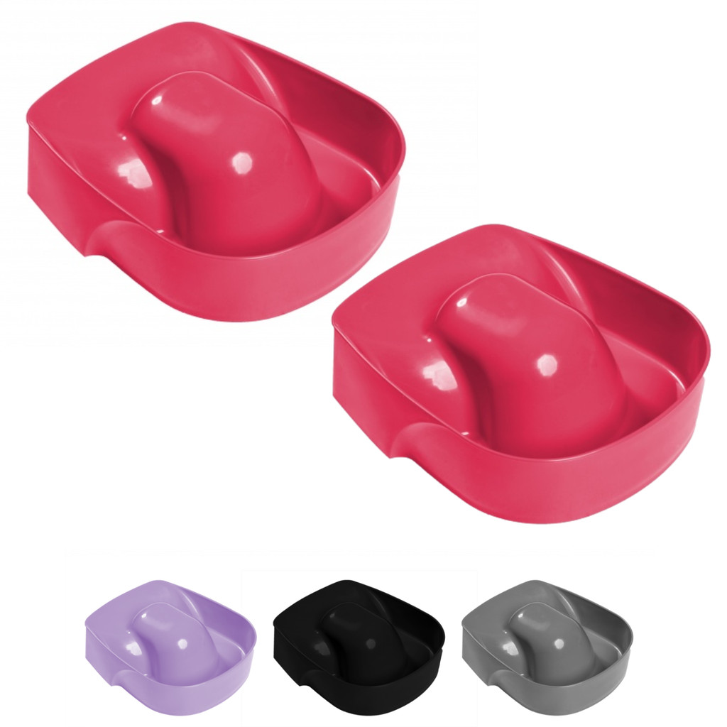 Kit 2 Tigela para Mãos Bacia Anatômica para Manicure Ergonômica Profissional Elloplas