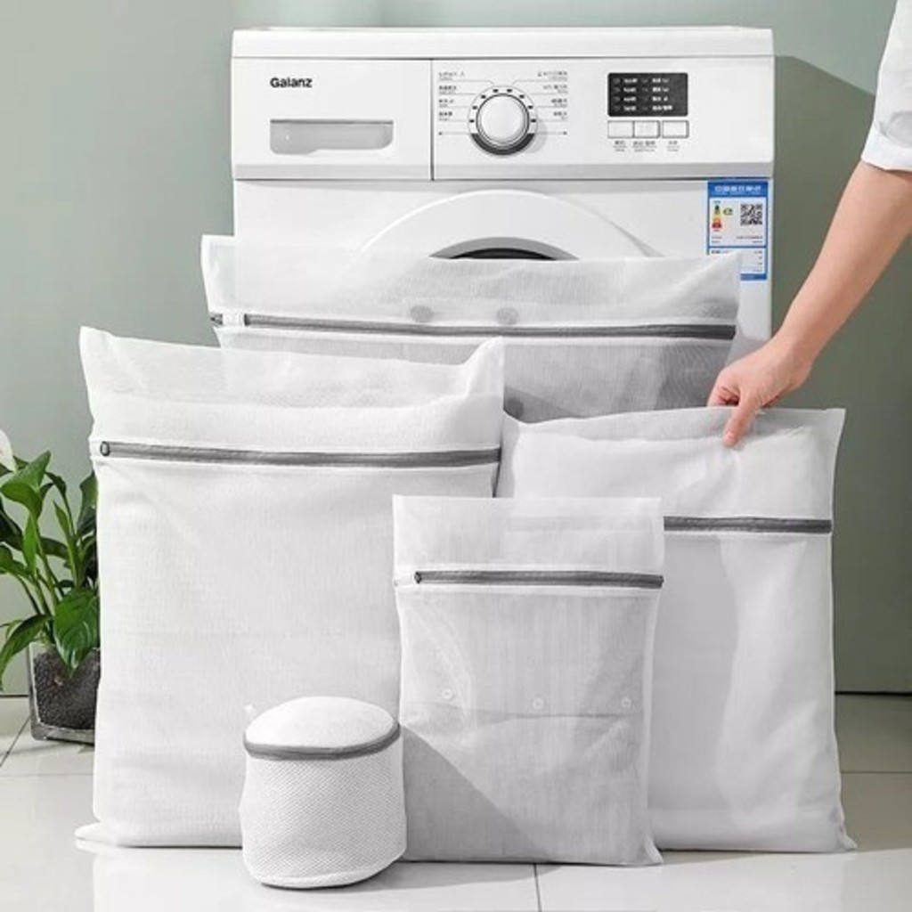 🛍️ Kit 5 Saco Para Lavar Roupas Na Maquina