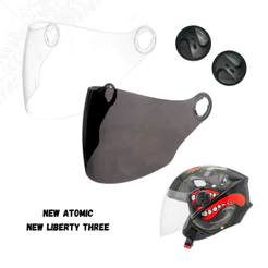 Viseira Fumê New Liberty 3 / Botão Reparo Original - Pro Tork