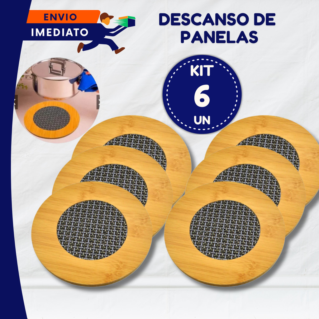 Descanso para Travessas e Panelas MDF Redondo 14,5cm 2 3 6 Unidades 
