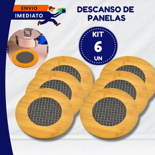 Descanso para Travessas e Panelas MDF Redondo 14,5cm 2 3 6 Unidades 
