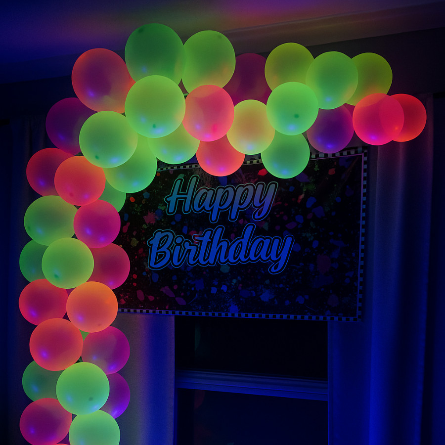 Balão Bexiga Para Usar  Neon Latex Cor Liso 7 Polegadas 50 Unidades
