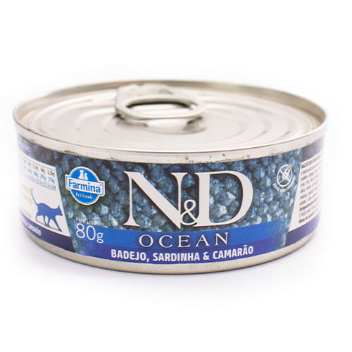 Ração Úmida N&D Ocean Sardinha e Camarão para Gatos Adultos 80g