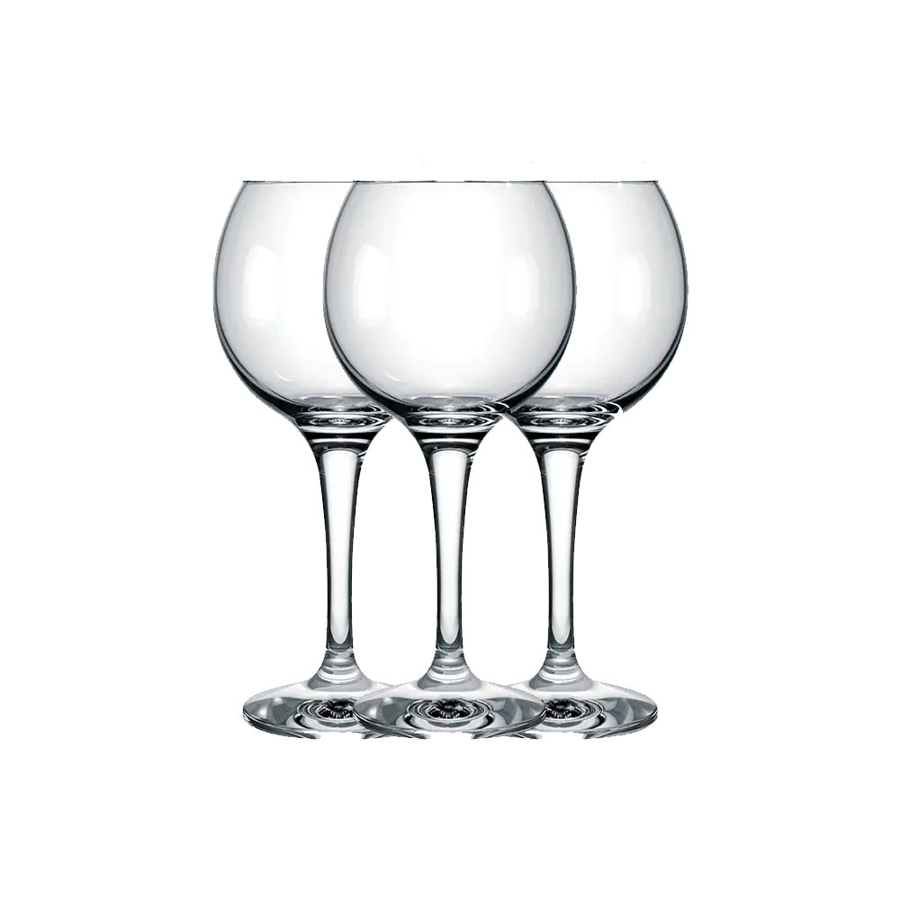 Kit 3 Taças de Vinho Celebra 300ml Vidro Taça Tinto Branco Água Cálice Drink Bar Jantar Casamento — imagem 2 de 2