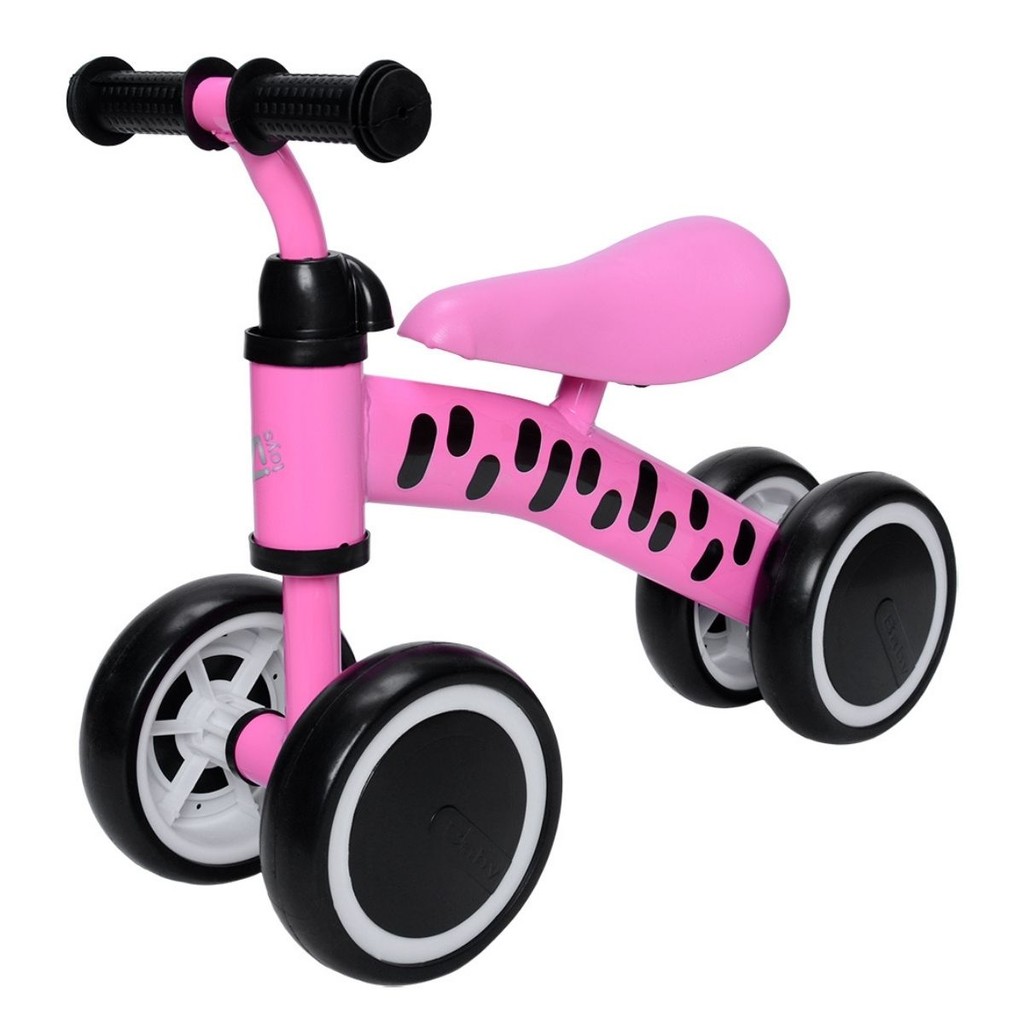 Andador Infantil Zippy Rosa – Carrinho de Equilíbrio para Bebê em Aço Carbono, Leve e Seguro até 25kg
