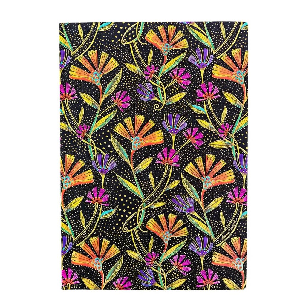 Caderno de Capa Dura Flexi Wild Flowers Dot-grid Midi PAPERBLANKS FB9741-9