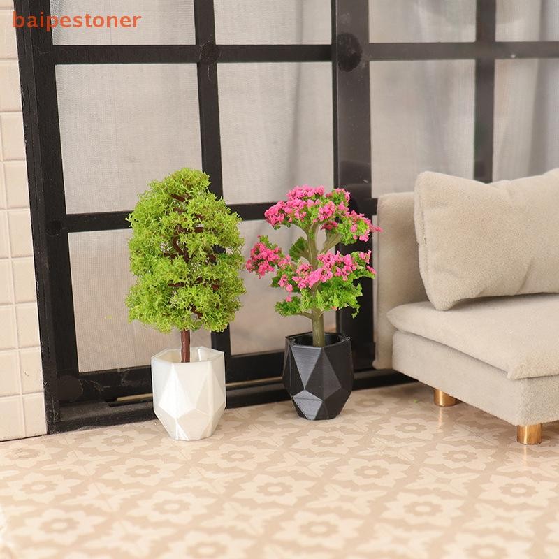 [baipestoner] 1/12 Casa De Bonecas Simulação Planta Vaso Modelo Decoração Para Micro Jardim Paisagem Ornamentos