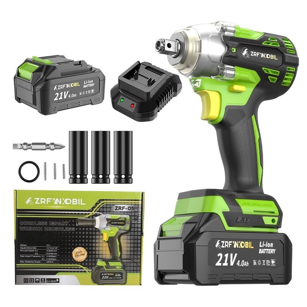 Kit Chave De Impacto Parafusadeira，Parafusadeira Furadeira E Chave De Impacto 21v 01 Baterias Sem Fio Soquetes