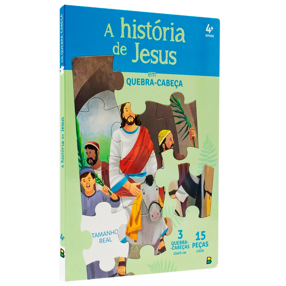 Livro A História de Jesus Em Quebra-Cabeça | Acima de 4 Anos em Oferta na Shopee