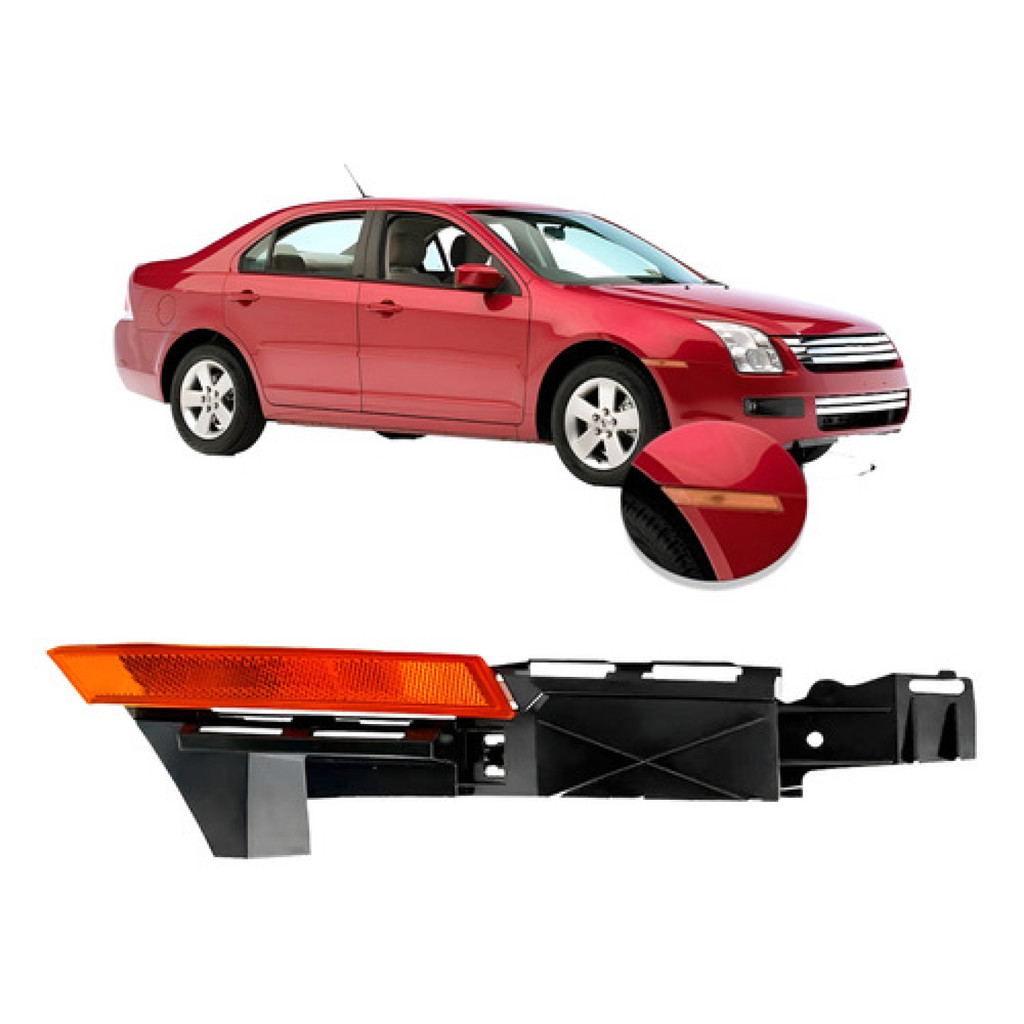 Pisca Seta Parachoque Diant Fusion 2005 2006 2007 2008 2009 Com Suporte Ambar
