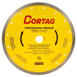 Disco de Corte Diamantado 10" para Mármore, Cerâmica e Porcelanato 254 x 1.60 x 25.40mm Cortag 62144