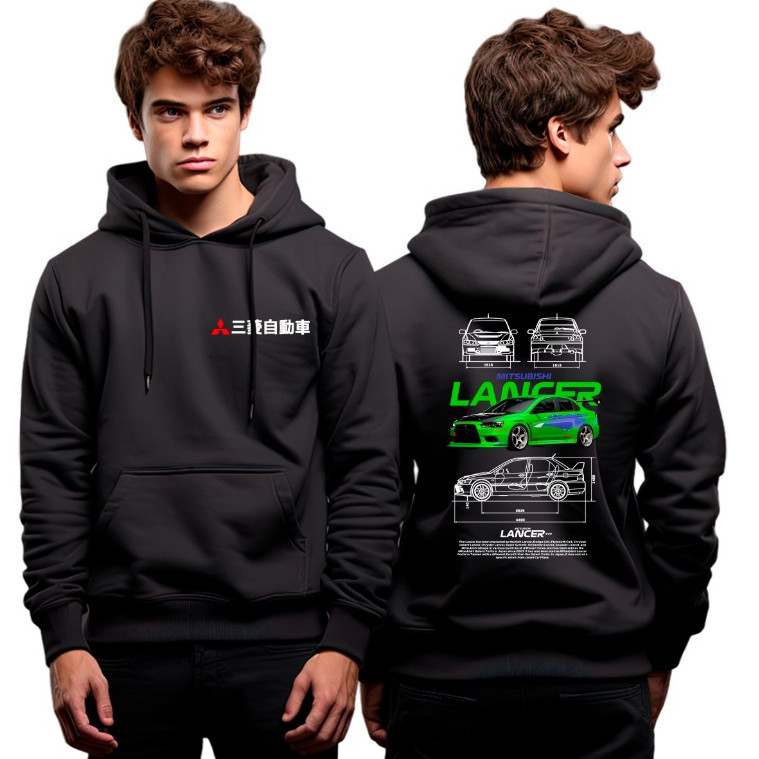 Moletom Casaco De Frio Flanelado Carro Corrida Luxo Lancer Evo Super Esportivo