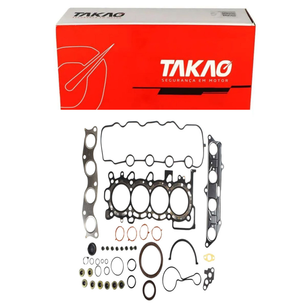 Junta Completa C/ Retentores (Jg) Fit Lx 1.4 8V 2003 A 2008 / Fit Lxl 1.4 8V 2003 A 2008 - Takao Jcrh13