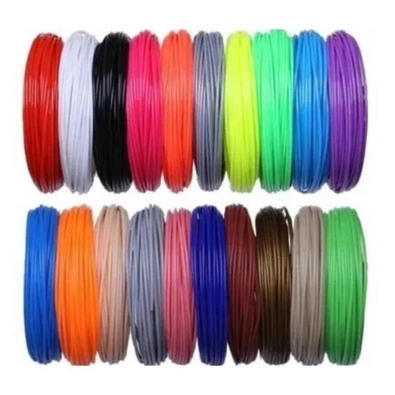 Refil Filamento Pla Kit 20 Cores 200 M Caneta impressora 3d