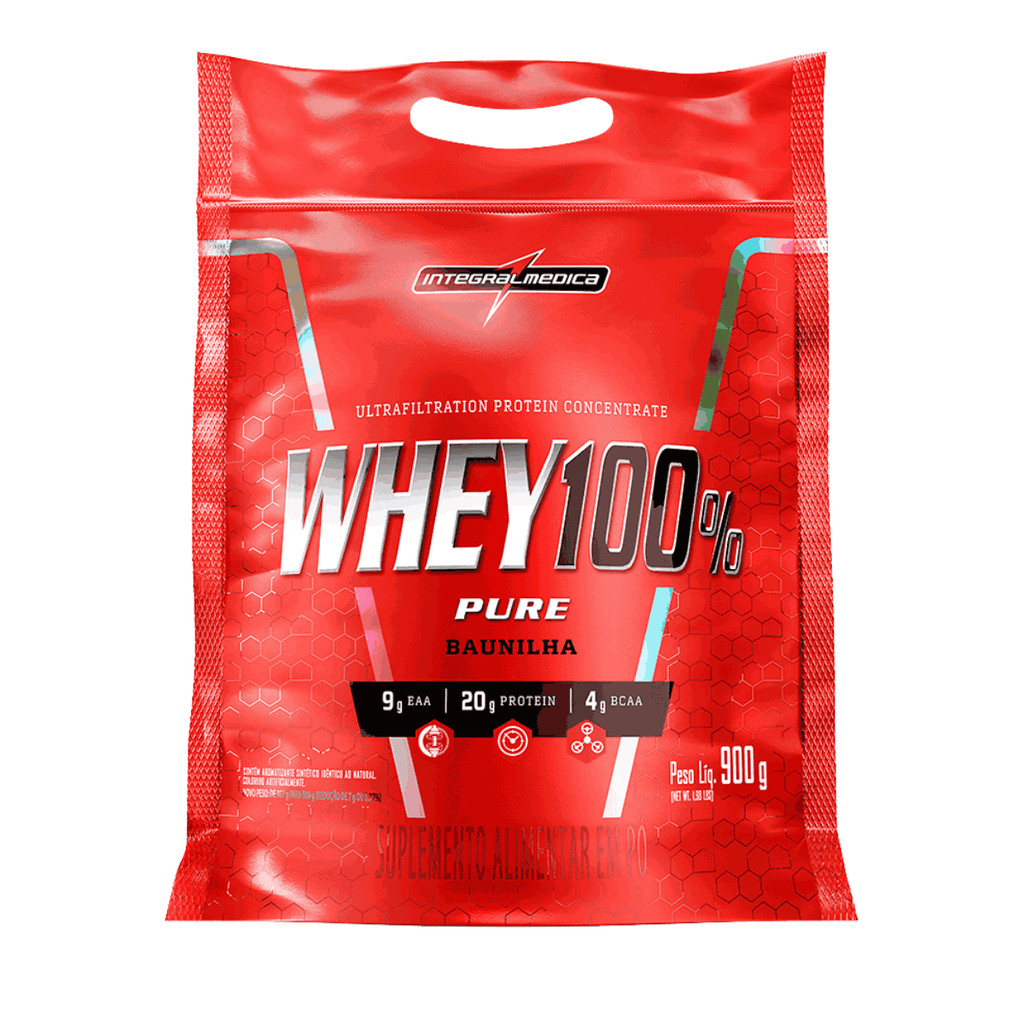 Whey 100% Pure Refil 907g Integralmedica em Oferta na Shopee