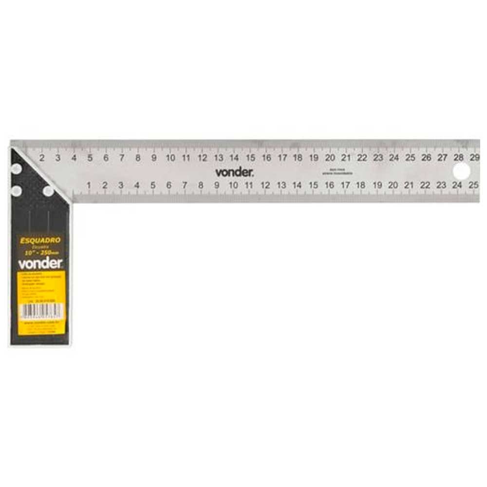 Esquadro 10" cabo de alumínio - Vonder em Oferta na Shopee