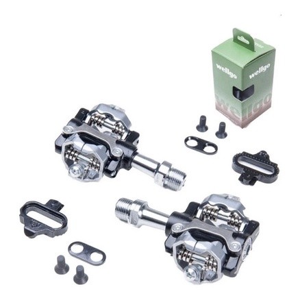 Pedal Bike Mtb Wellgo Clip W01 Rolamento Cromoly Tacos 9 16