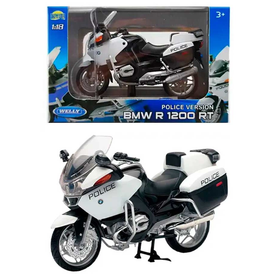 Miniatura Moto BMW R 1200 RT Police Welly 1/18