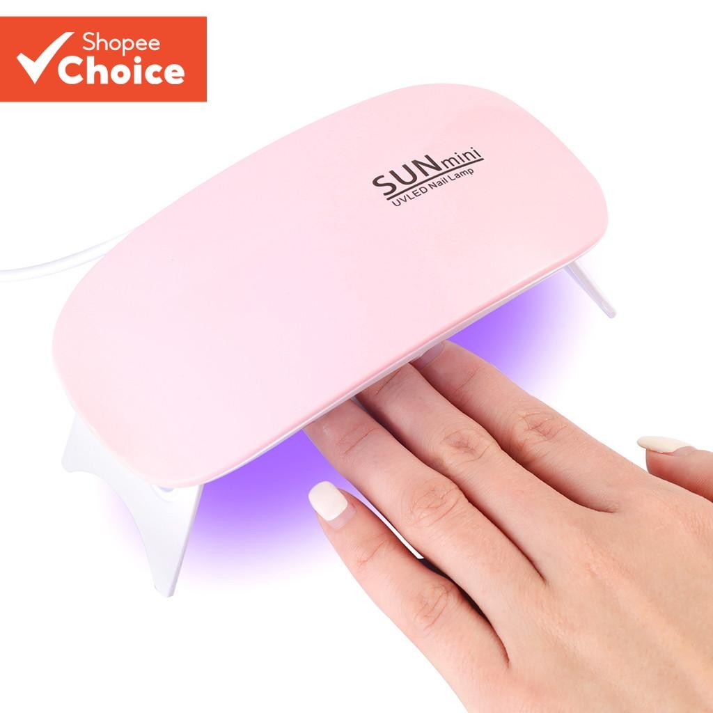 Monja 6W Nail Art Secador UV Gel Polonês Fasting Cura Lâmpada Rosa Portátil Dobrável LED C...